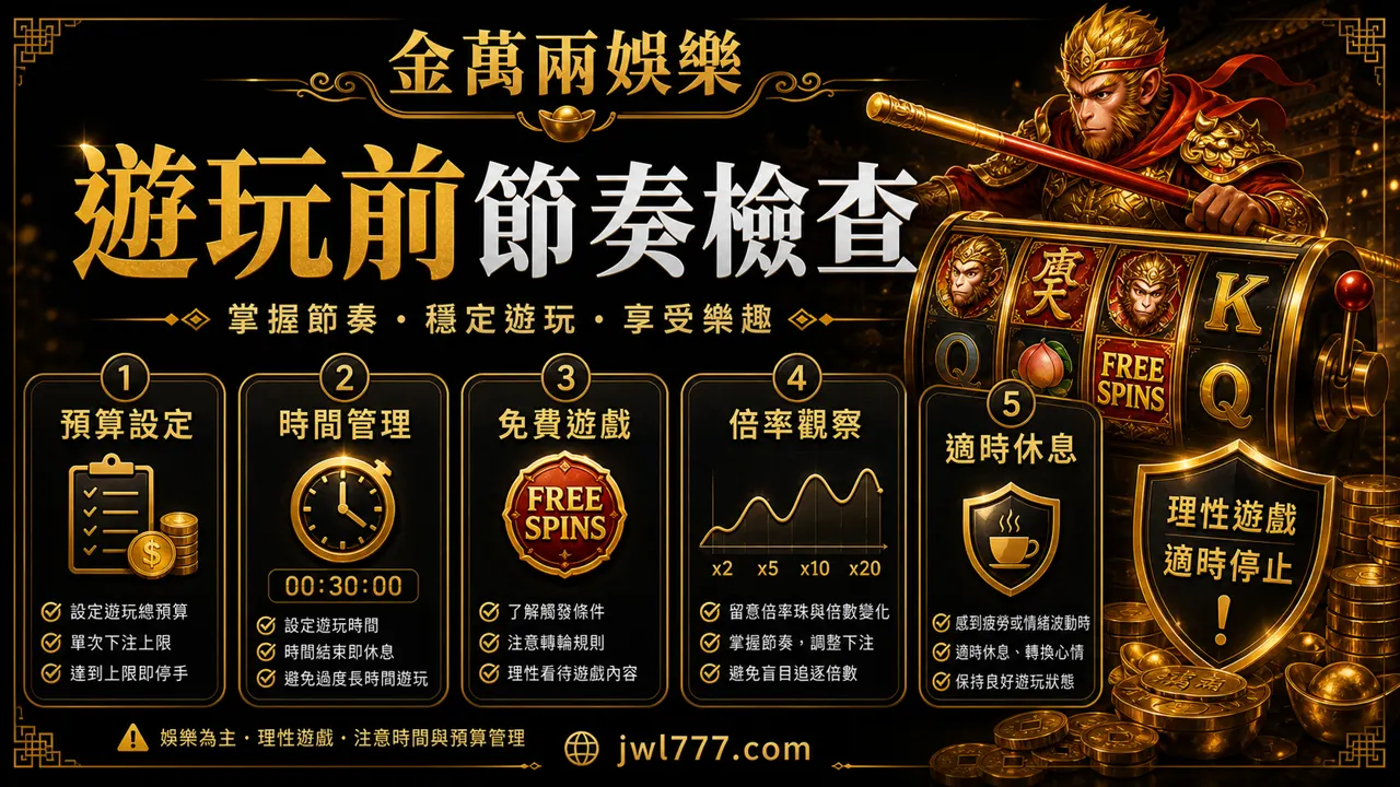 金萬兩娛樂孫行者老虎機遊玩前節奏檢查插圖