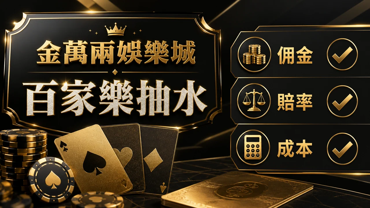 百家樂抽水是什麼?莊家佣金、賠率差異與成本檢查指南 文內重點圖