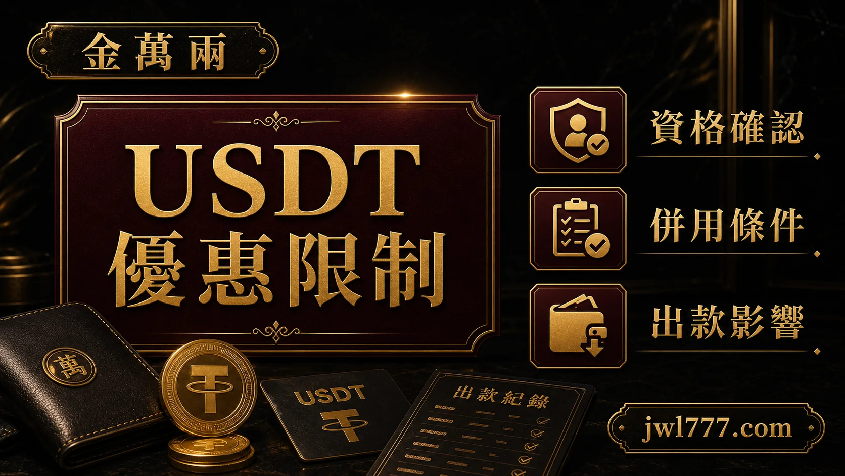 金萬兩 USDT 優惠 玩家檢查重點 2
