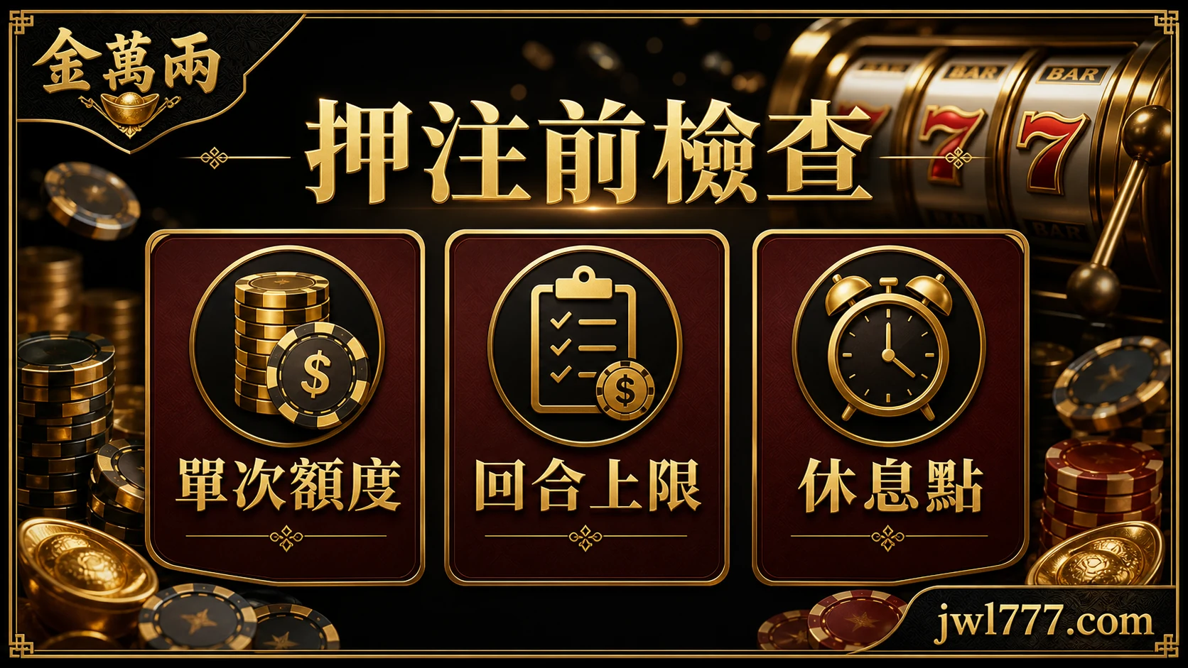 押注前檢查資訊圖,提醒單次額度、回合上限與休息點
