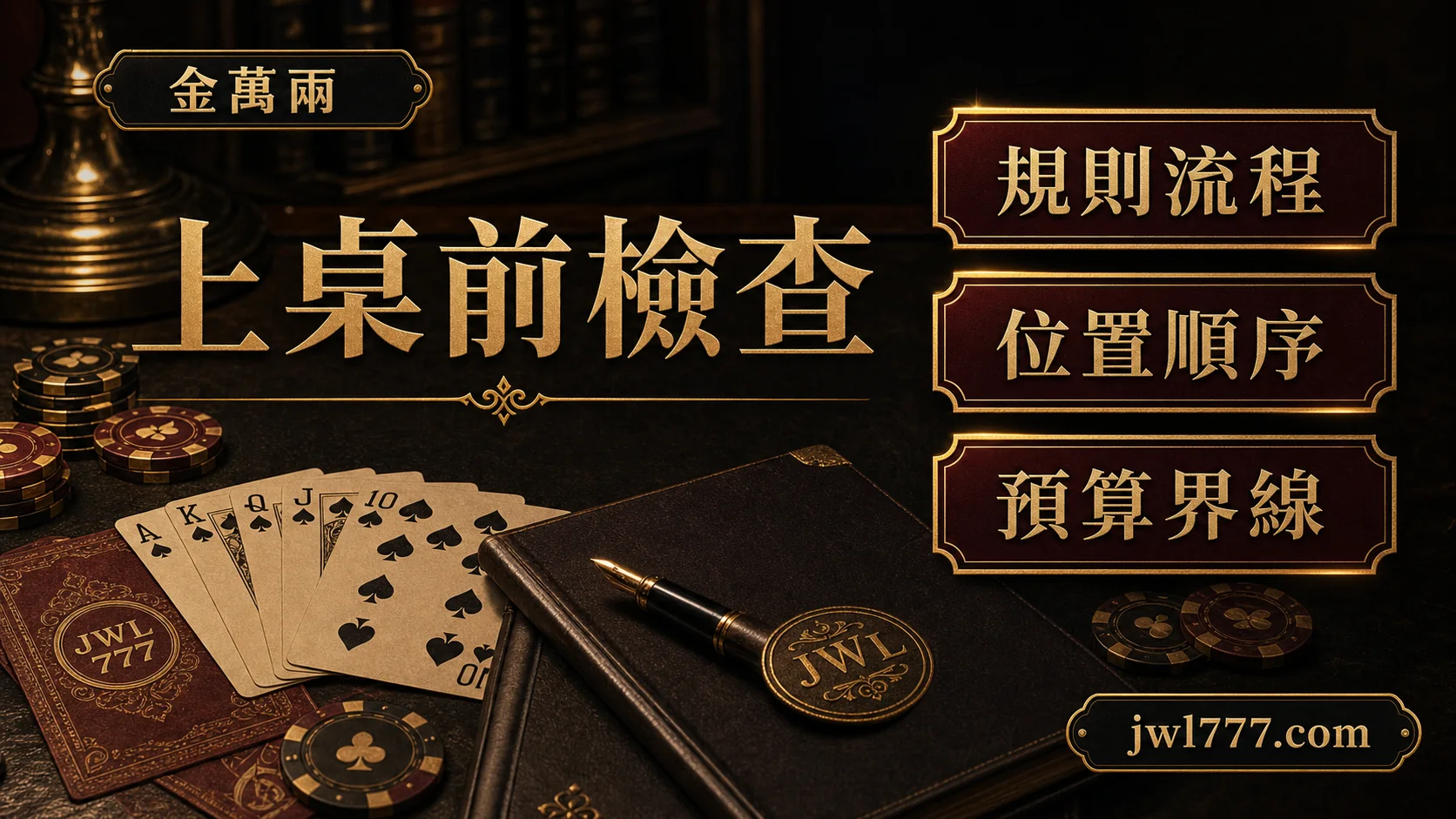 金萬兩整理德州撲克規則流程、位置順序與預算界線檢查圖