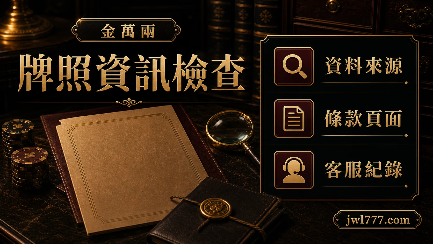 金萬兩牌照資訊資料來源檢查圖