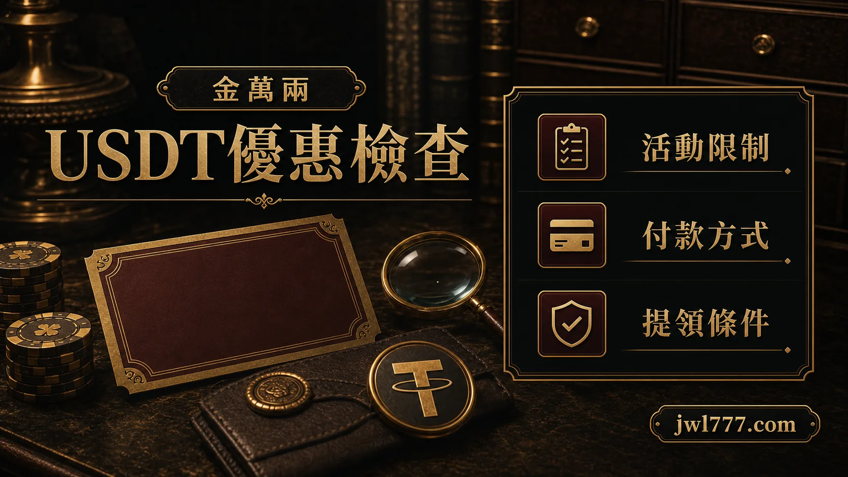 金萬兩 USDT 優惠 玩家檢查重點 1