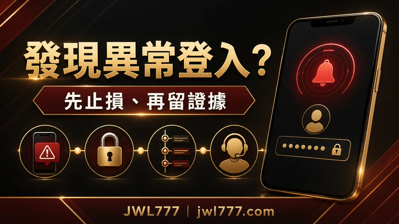 娛樂城出現異常登入怎麼辦?裝置、密碼、工作階段與客服紀錄