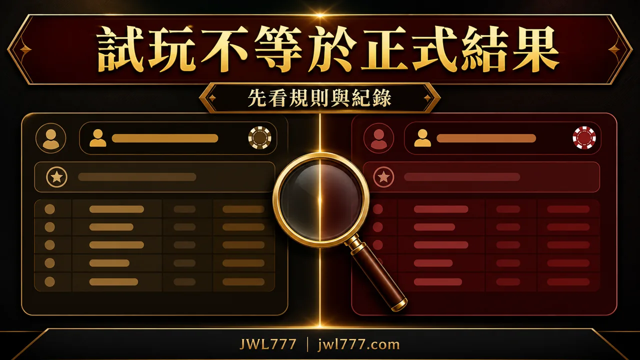 娛樂城試玩模式與正式遊戲差在哪?餘額、規則與紀錄界線