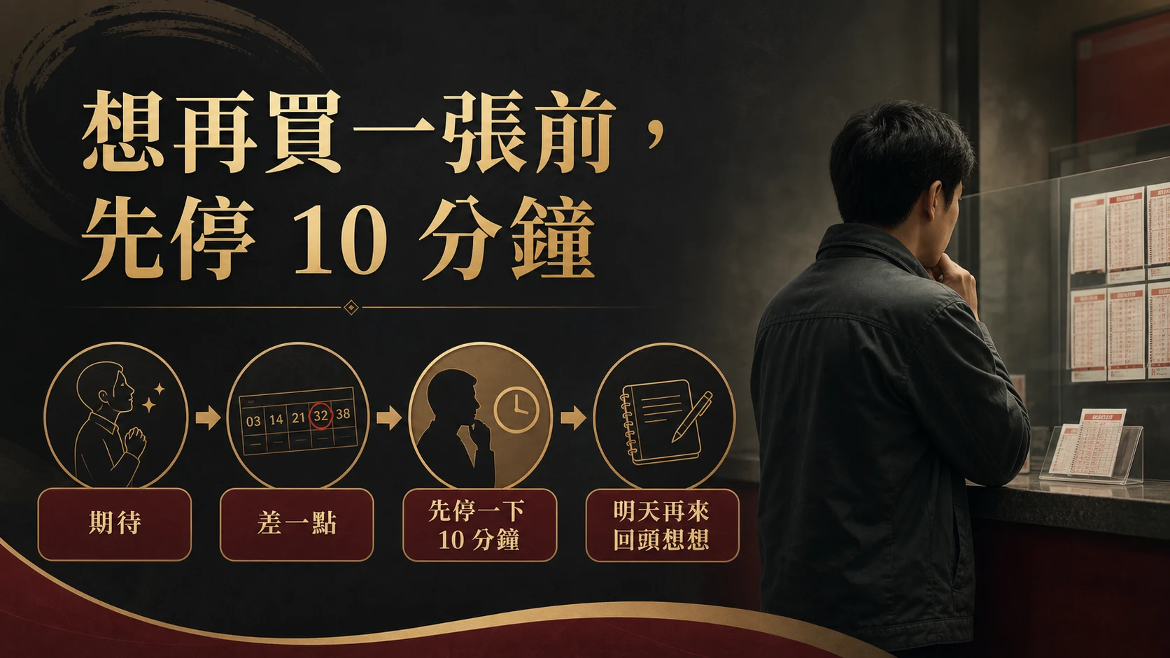 想再買一張前先停十分鐘的決策圖解