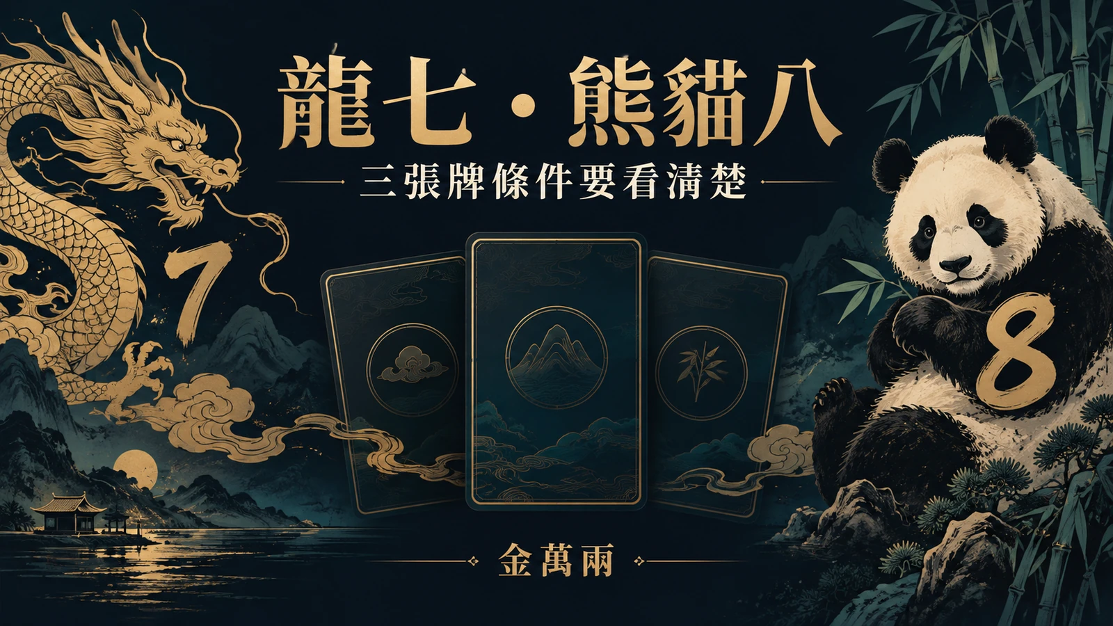 龍七、熊貓八怎麼算?三張牌條件與EZ主注退回別混
