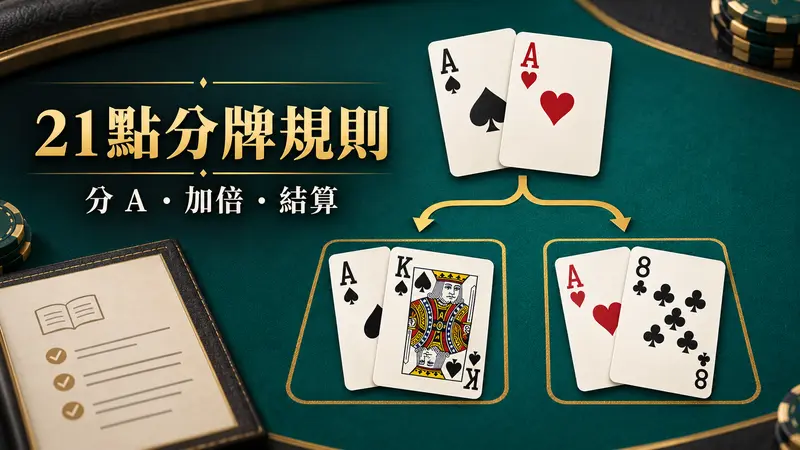 21 點分牌規則怎麼看?分 A、加倍與 Blackjack 判定一次懂